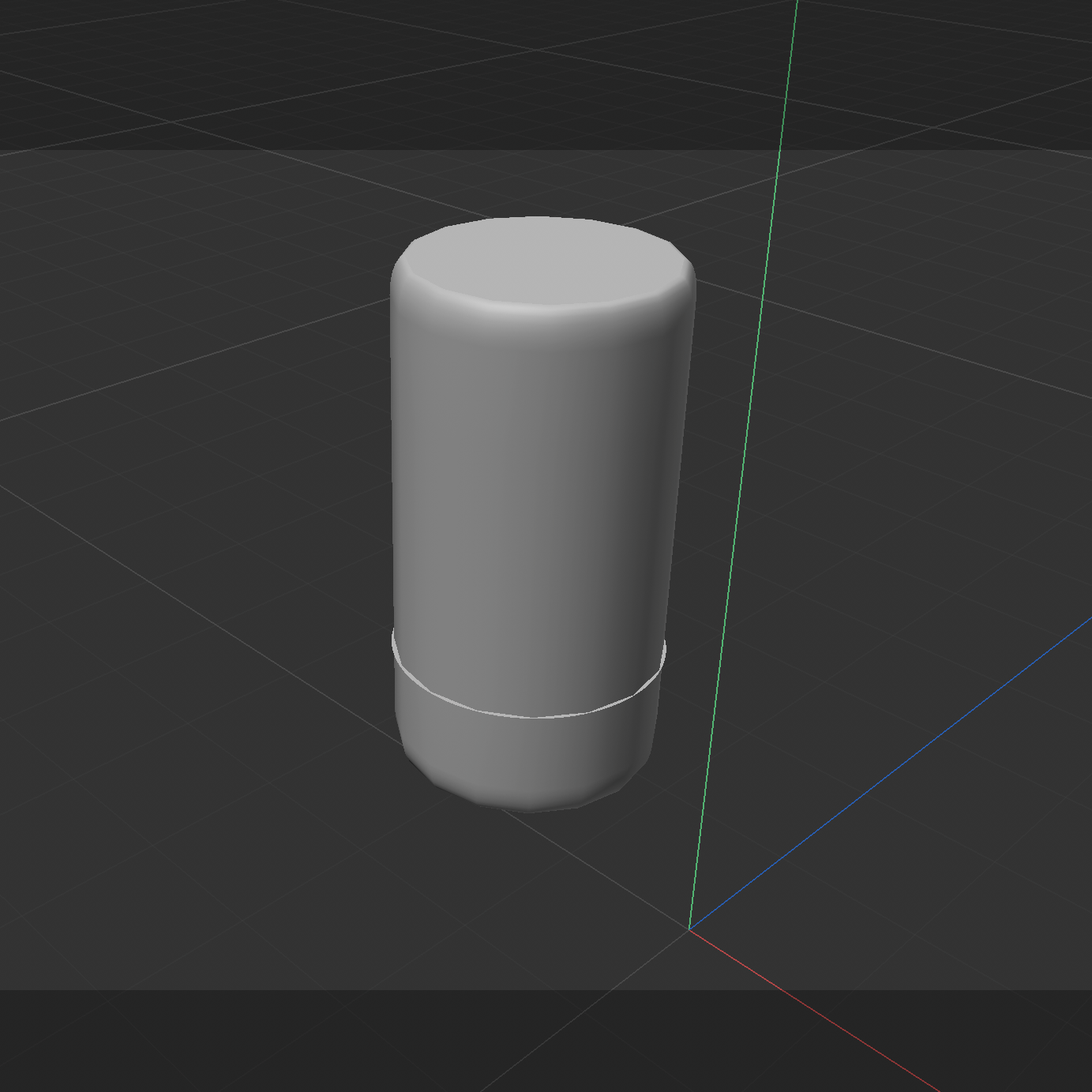 Unfinished 3D model of the stick of blush