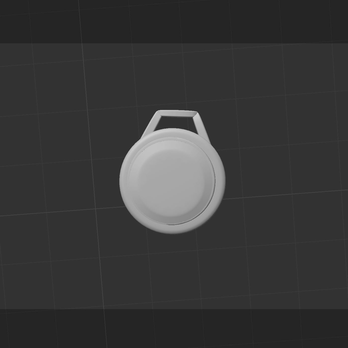 Unfinished 3D model of the fob key