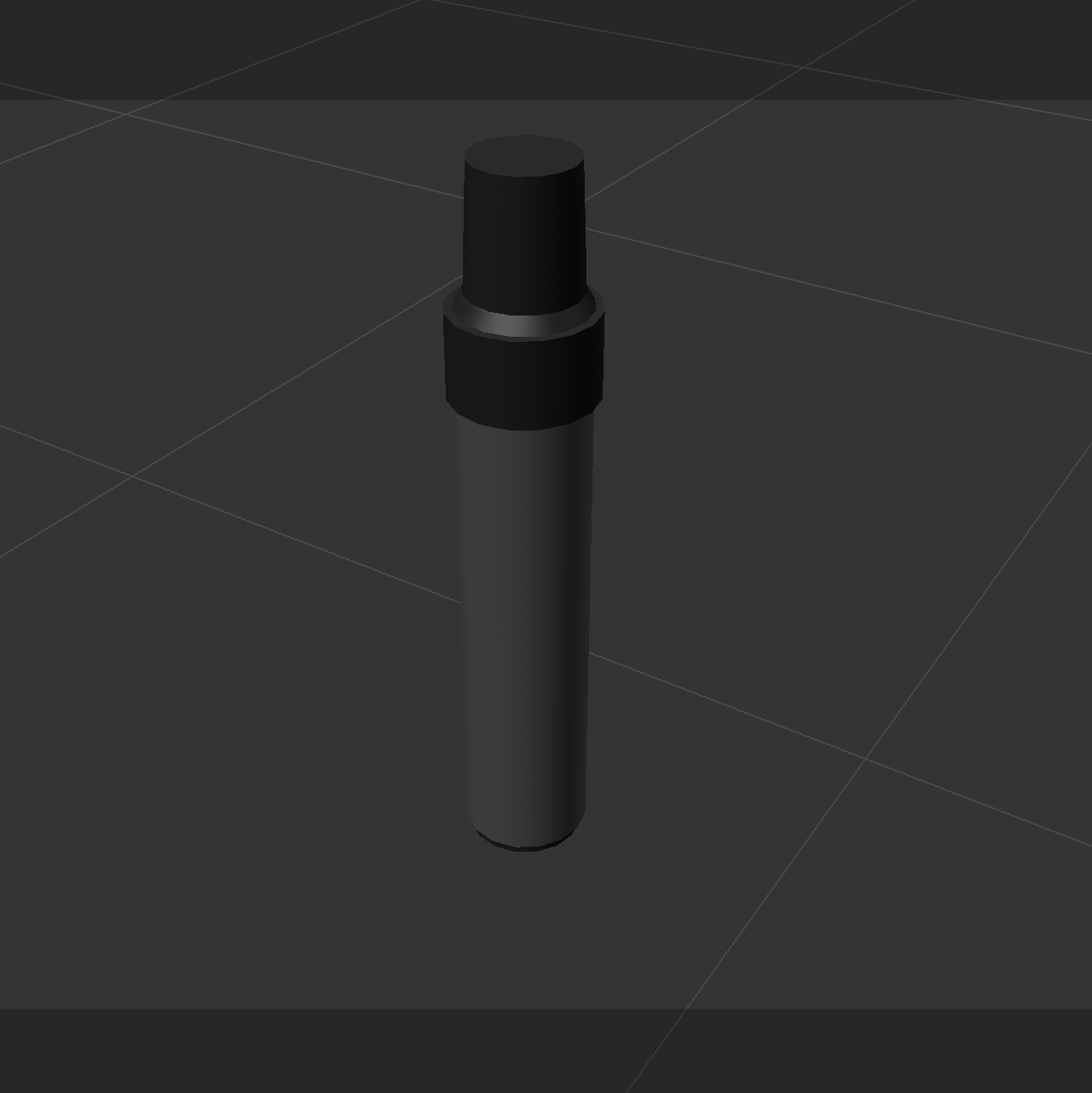 Complete 3D model of the chunky marker from an upper-facing angle