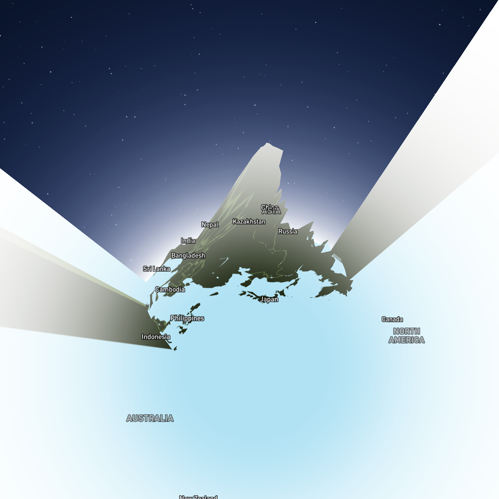 This is the world after I turned the 3D atomsphere up to 500. My laptop became very laggy so I had to turn it down right after this screenshot.