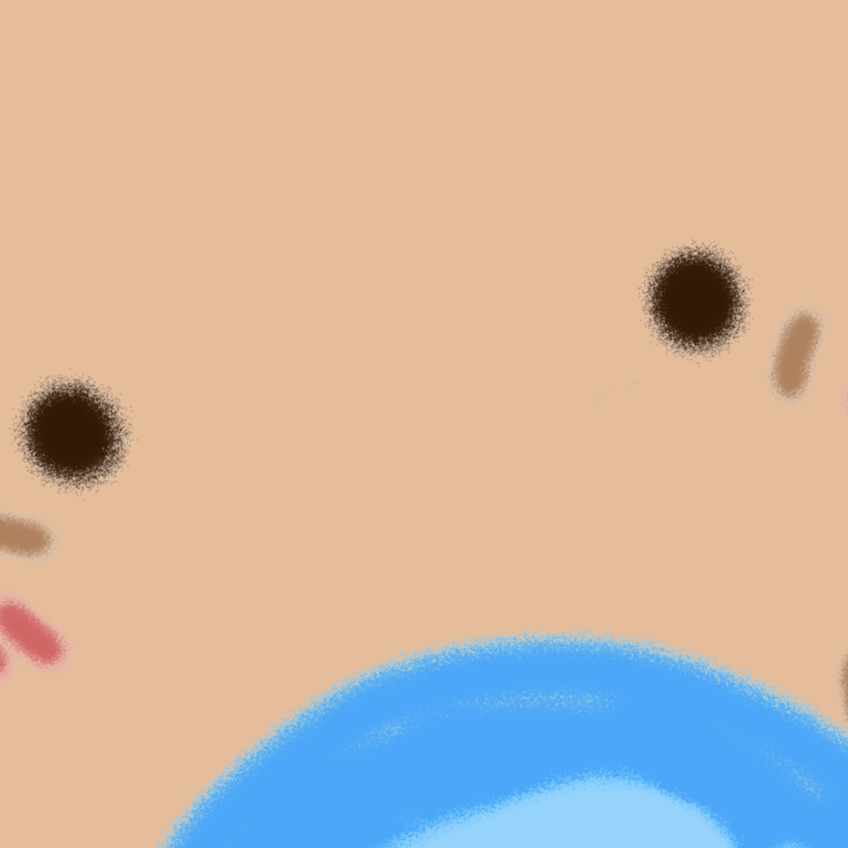 This was what the baby-like creature looked like when I got as close to the camera as I possibly could.